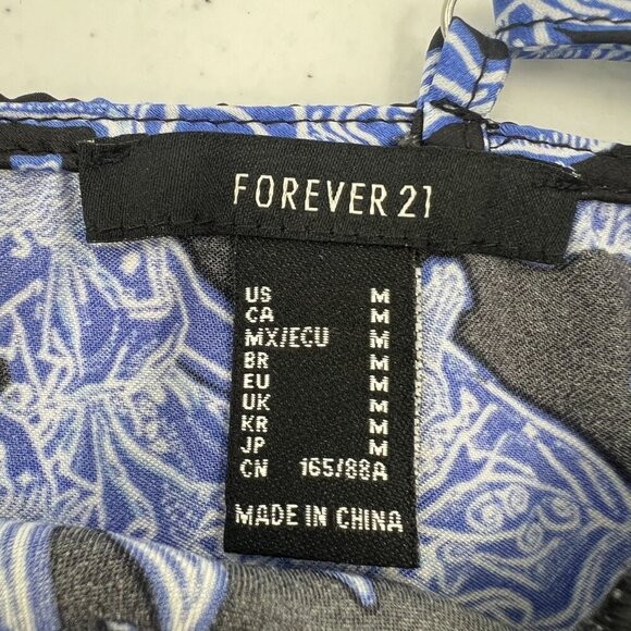 Forever 21 M Zodiac Crop Cami Top Black Blue Celestial Astrological Signs Y2K - Picture 5 of 9
